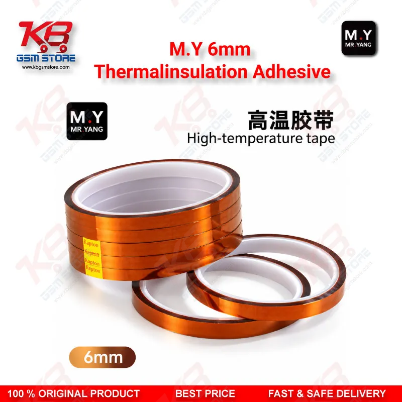 M.Y 6mm Thermalinsulation Adhesive for Mobile Phone BGA and IC Rework, Heat Protection for PCB Repair.