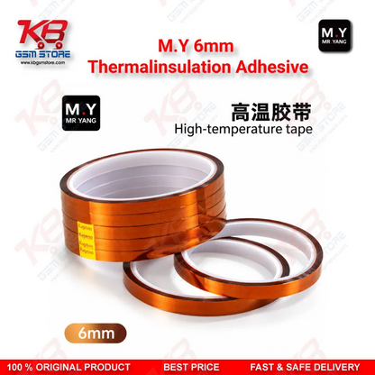 M.Y 6mm Thermalinsulation Adhesive for Mobile Phone BGA and IC Rework, Heat Protection for PCB Repair.