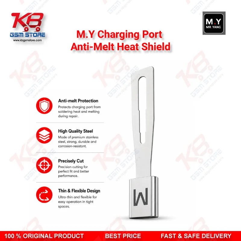 M.Y Charging Port Anti-Melt Heat Shield for Mobile Repair – Hot Air Rework Protector
