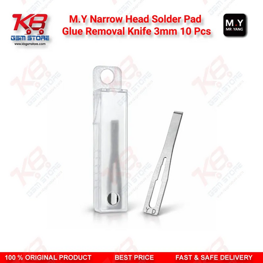 M.Y Narrow Head Solder Pad Glue Removal Knife 3mm – 10 Pcs Set for CPU IC Repair