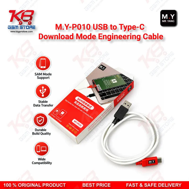 MY P010 USB to Type-C Download Mode Engineering Cable for Samsung Galaxy S8 to S25 / Note 8 to Note 20 / A53