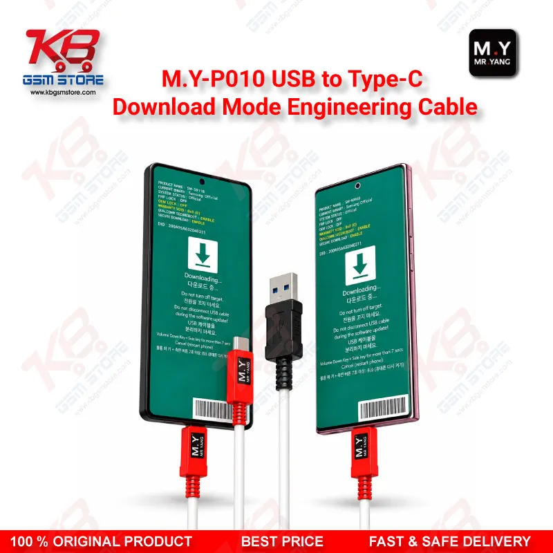 MY P010 USB to Type-C Download Mode Engineering Cable for Samsung Galaxy S8 to S25 / Note 8 to Note 20 / A53