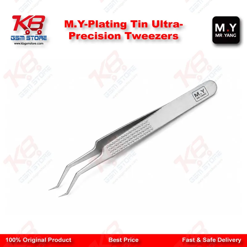 M.Y Plating Tin Ultra-Precision Tweezers – Anti-Static ESD Safe Repair Tweezers