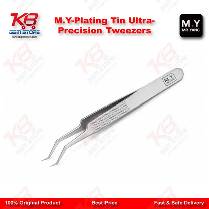 M.Y Plating Tin Ultra-Precision Tweezers – Anti-Static ESD Safe Repair Tweezers