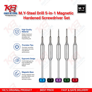 M.Y-Steel Drill 5-in-1 Magnetic Hardened Screwdriver Set – Precision Repair Kit