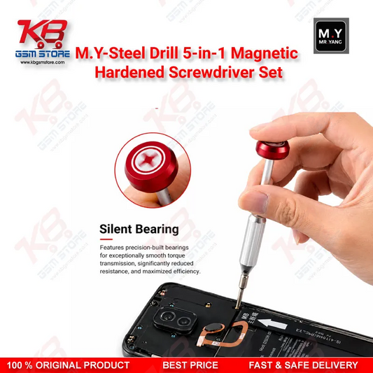 M.Y-Steel Drill 5-in-1 Magnetic Hardened Screwdriver Set – Precision Repair Kit