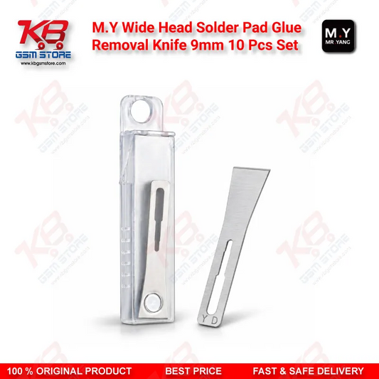 M.Y Wide Head Solder Pad Glue Removal Knife 9mm – 10 Pcs Set for CPU/IC Repair