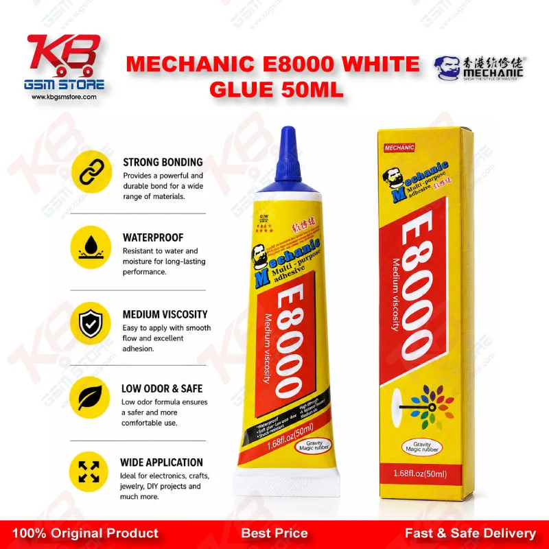 MECHANIC E8000 WHITE GLUE 50ML