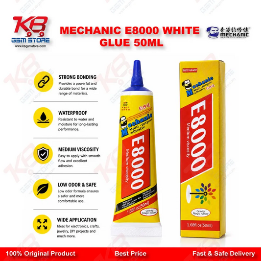 MECHANIC E8000 WHITE GLUE 50ML