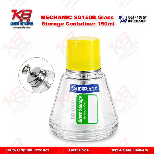 MECHANIC SD150B Glass Storage Container 150ml – Anti-Corrosion Alcohol Dispenser Bottle