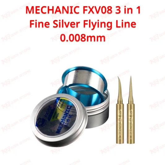 MECHANIC FXV08 3 in 1 Fine Silver Flying Line 0.008mm