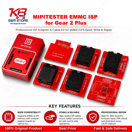 MiPiTester eMMC/UFS ISP Adapter Kit for Gear 2 Plus – ISP Pinout Repair Tool