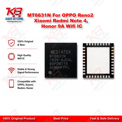 MT6631N For OPPO Reno2 Xiaomi Redmi Note 4, Honor 9A Wifi IC