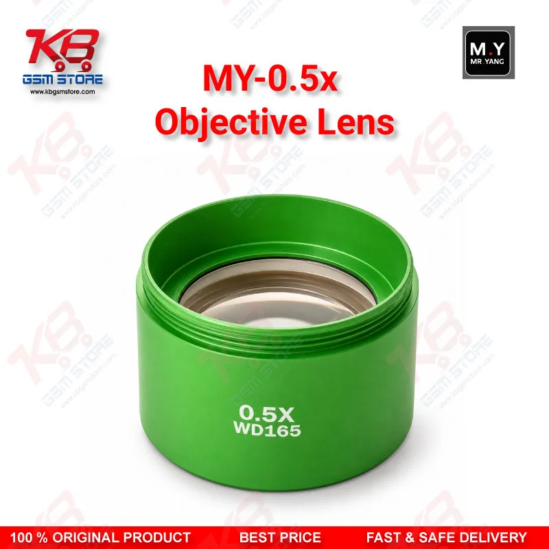 MY-0.5X Auxiliary Objective Lens for Trinocular Stereo Microscope - 48mm Mount