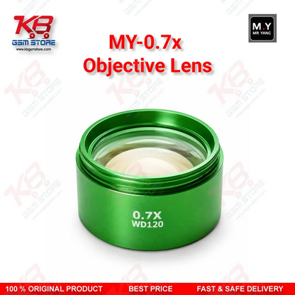 MY-0.7X Auxiliary Objective Lens – 48mm Barlow Lens for Trinocular Stereo Microscope