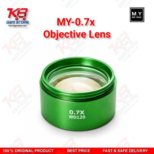 MY-0.7X Auxiliary Objective Lens – 48mm Barlow Lens for Trinocular Stereo Microscope