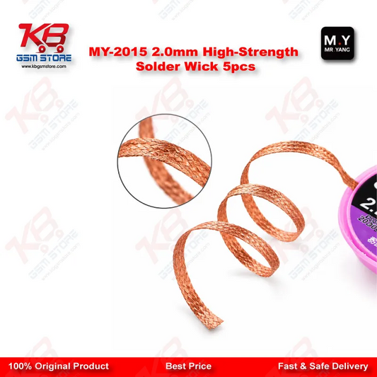 MY-2015 2.0mm Solder Wick – 5 Pack Desoldering Braid for PCB Repair