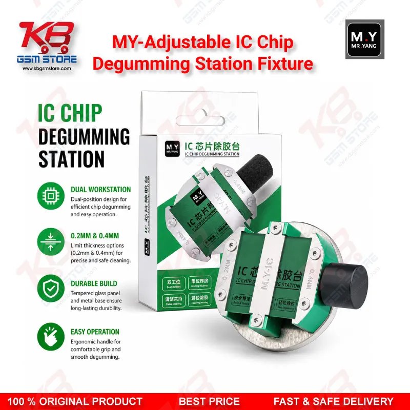 MY Adjustable IC Chip Degumming Station – Dual Station BGA CPU Glue Removal Fixture
