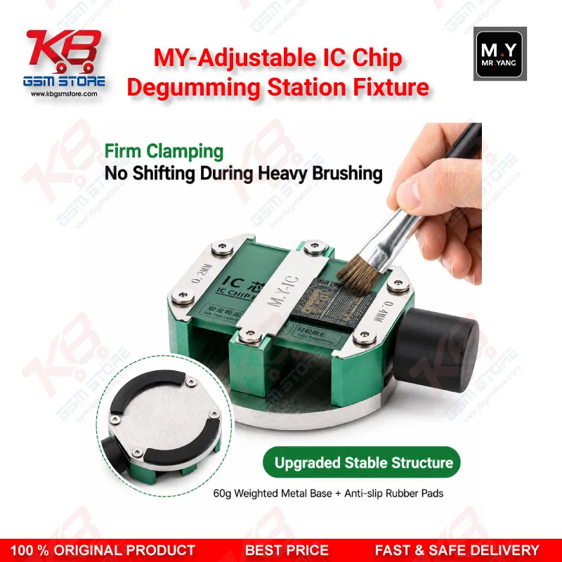 MY Adjustable IC Chip Degumming Station – Dual Station BGA CPU Glue Removal Fixture