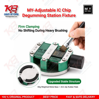 MY Adjustable IC Chip Degumming Station – Dual Station BGA CPU Glue Removal Fixture