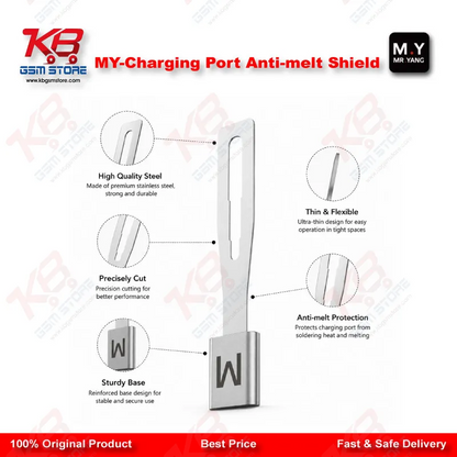 Charging Port Anti-Melt Heat Shield for Mobile Repair – Hot Air Rework Protector