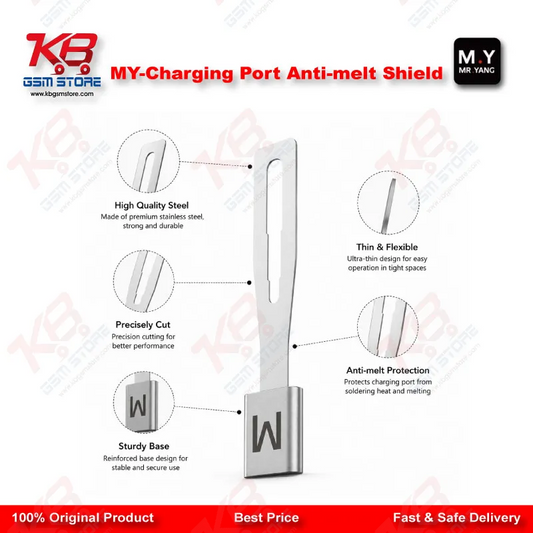 Charging Port Anti-Melt Heat Shield for Mobile Repair – Hot Air Rework Protector