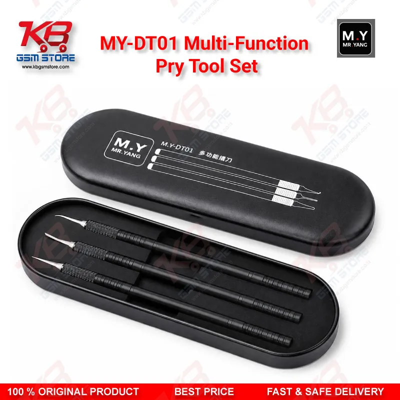 Mr.Yang M.Y-DT01 Multi-Function Pry Tool Set – 6 Blades, 3 Handles for Mobile CPU & Board Repair