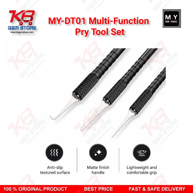 Mr.Yang M.Y-DT01 Multi-Function Pry Tool Set – 6 Blades, 3 Handles for Mobile CPU & Board Repair