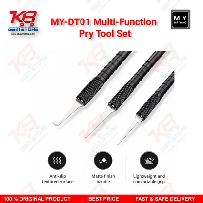 Mr.Yang M.Y-DT01 Multi-Function Pry Tool Set – 6 Blades, 3 Handles for Mobile CPU & Board Repair