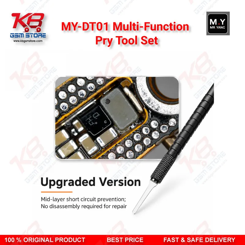 Mr.Yang M.Y-DT01 Multi-Function Pry Tool Set – 6 Blades, 3 Handles for Mobile CPU & Board Repair