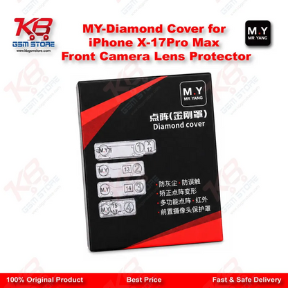 MY Diamond Front Camera Lens Protector Cover for iPhone X to iPhone 17 Pro Max