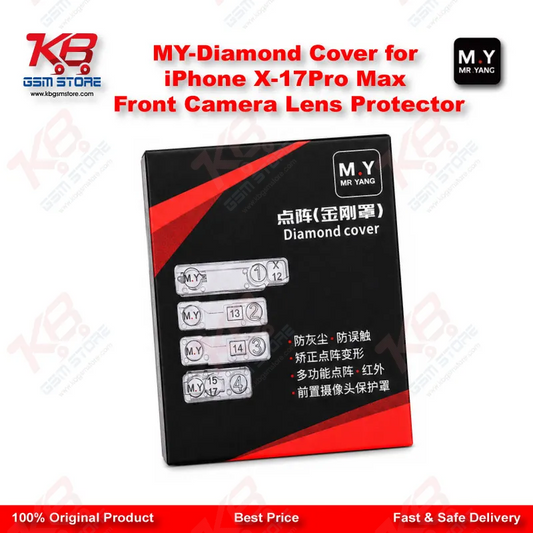 MY Diamond Front Camera Lens Protector Cover for iPhone X to iPhone 17 Pro Max