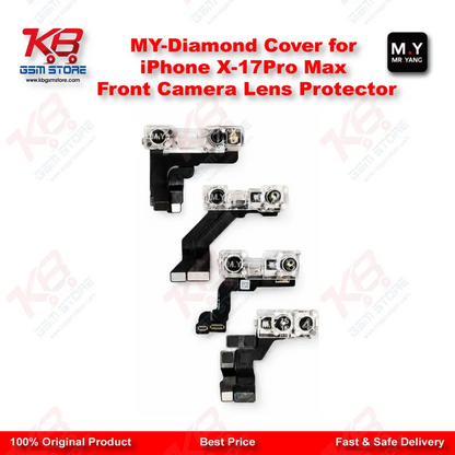 MY Diamond Front Camera Lens Protector Cover for iPhone X to iPhone 17 Pro Max