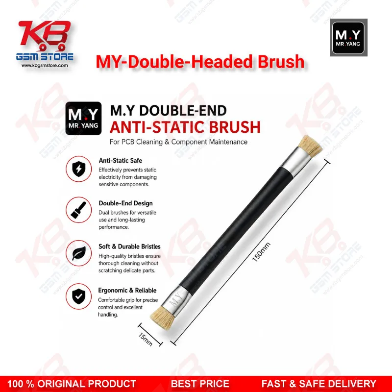 Double-Headed Anti-Static Cleaning Brush for Mobile Phone Motherboard & PCB Repair