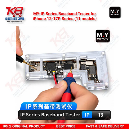 M .Y-IP Series Baseband Tester for iPhone 12-17P Series (11 models） – 11-Socket iPhone Baseband Testing Set for No Service, No IMEI & SIM Not Detected Faults