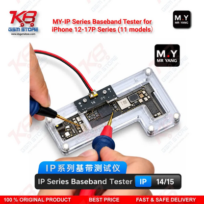 M .Y-IP Series Baseband Tester for iPhone 12-17P Series (11 models） – 11-Socket iPhone Baseband Testing Set for No Service, No IMEI & SIM Not Detected Faults