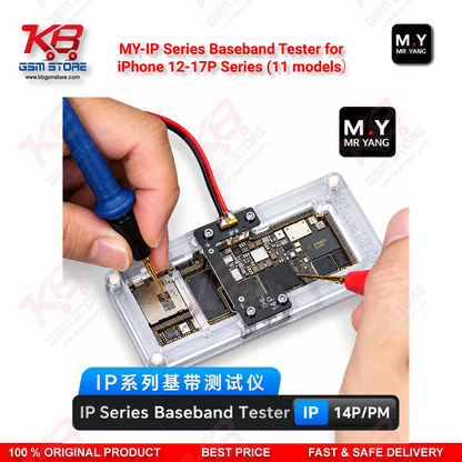 M .Y-IP Series Baseband Tester for iPhone 12-17P Series (11 models） – 11-Socket iPhone Baseband Testing Set for No Service, No IMEI & SIM Not Detected Faults