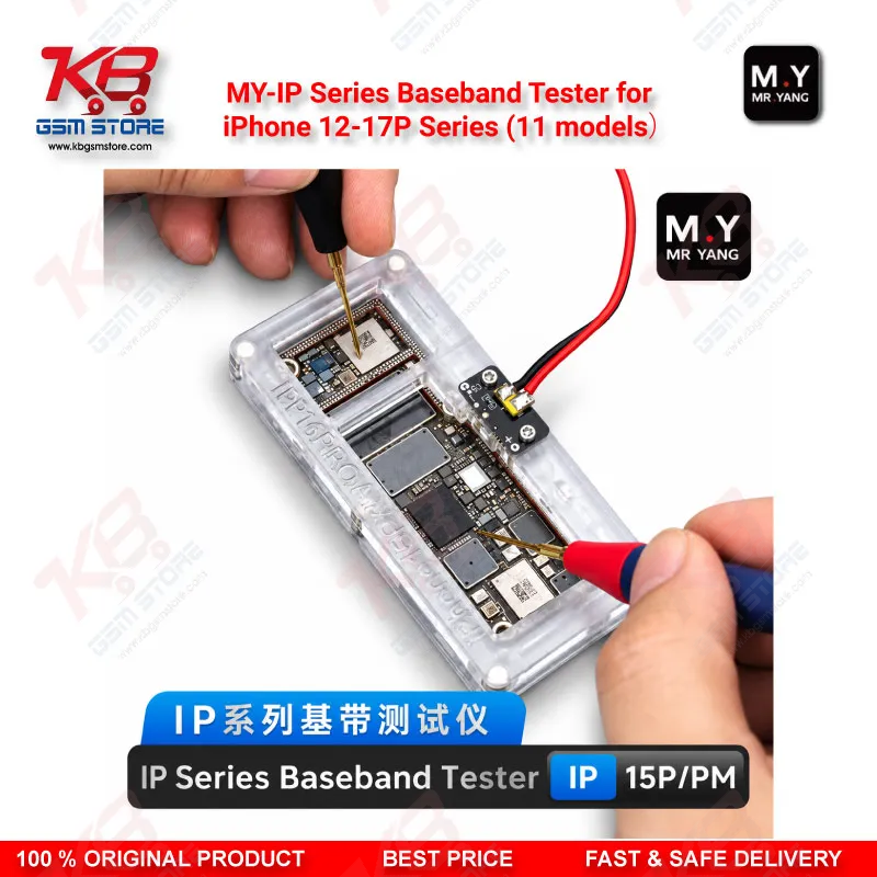 M .Y-IP Series Baseband Tester for iPhone 12-17P Series (11 models） – 11-Socket iPhone Baseband Testing Set for No Service, No IMEI & SIM Not Detected Faults