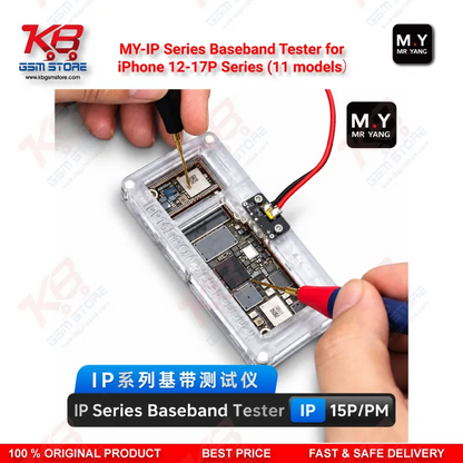 M .Y-IP Series Baseband Tester for iPhone 12-17P Series (11 models） – 11-Socket iPhone Baseband Testing Set for No Service, No IMEI & SIM Not Detected Faults