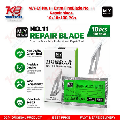 M.Y-LY No.11 Extra Fine Blade (10 Pcs) – Precision Scalpel Blades for Mobile Repair