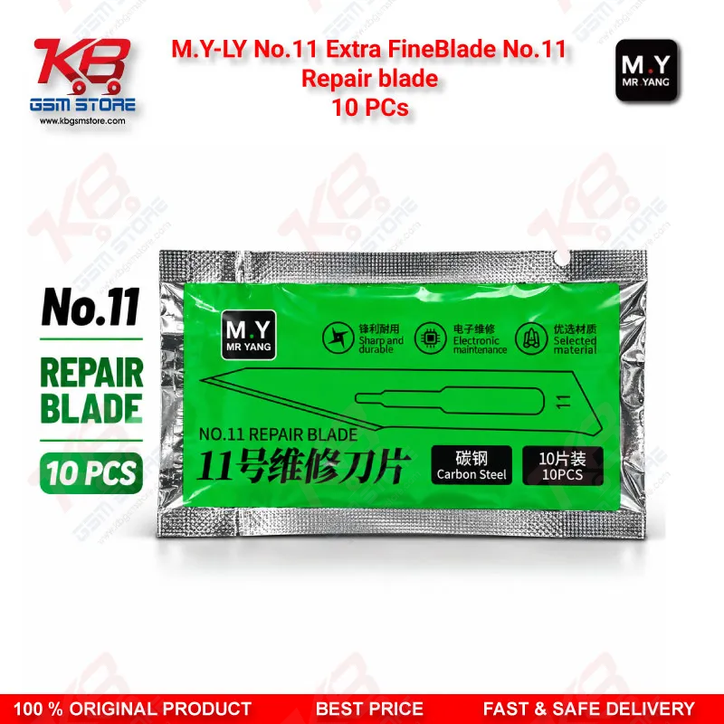 M.Y-LY No.11 Extra Fine Blade (10 Pcs) – Precision Scalpel Blades for Mobile Repair
