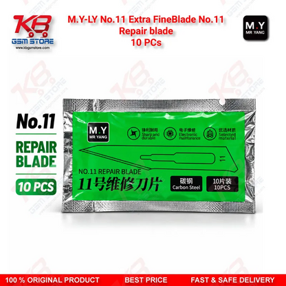 M.Y-LY No.11 Extra Fine Blade (10 Pcs) – Precision Scalpel Blades for Mobile Repair