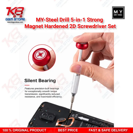 MY-Steel Drill 5-in-1 Magnetic Hardened Screwdriver Set – Repair Bench Tool for Technicians