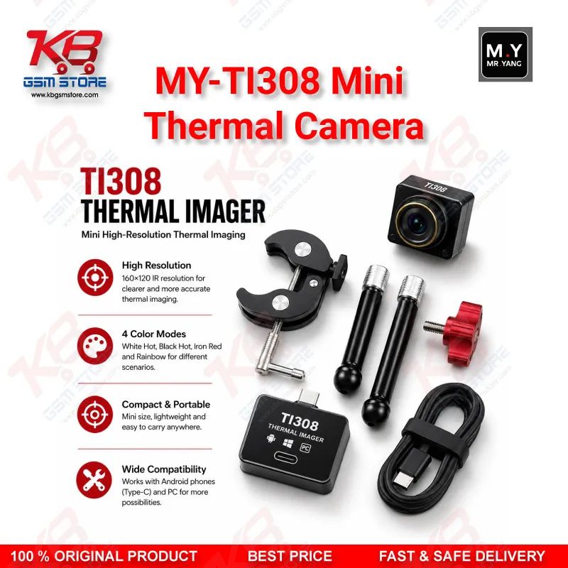 MY TI308 Mini Thermal Imaging Camera for Mobile PCB Repair – Type-C Motherboard Heat & Short Circuit Detector