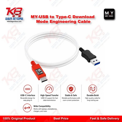 USB to Type-C Download Mode Engineering Cable for Samsung Galaxy S8 to S25 / Note 8 to Note 20 / A53