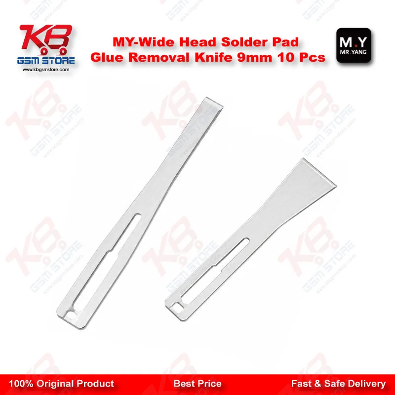 M.Y Wide Head Solder Pad Glue Removal Knife 9mm – 10 Pcs Set for CPU/IC Repair