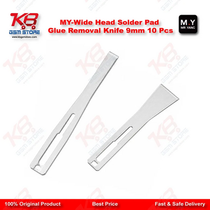 M.Y Wide Head Solder Pad Glue Removal Knife 9mm – 10 Pcs Set for CPU/IC Repair