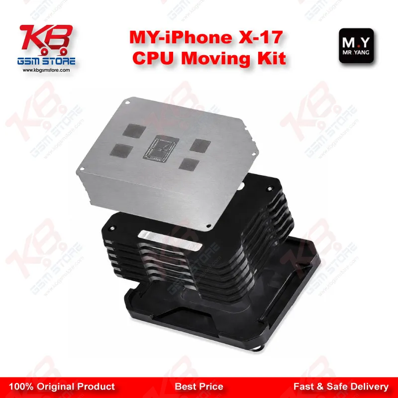MR.YANG M.Y CPU Moving Kit for iPhone X-17 Series – A11 to A19 Pro Reballing Stencil Set