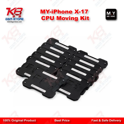 MR.YANG M.Y CPU Moving Kit for iPhone X-17 Series – A11 to A19 Pro Reballing Stencil Set