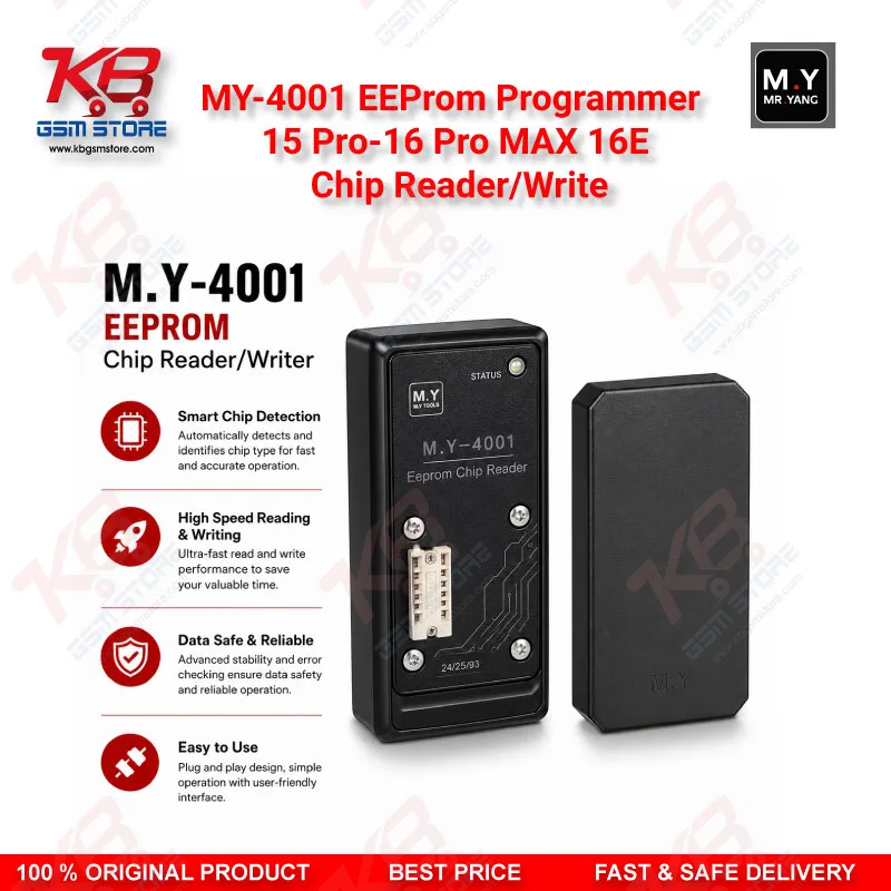 MY-4001 EEPROM Programmer for iPhone 15 Pro, 16 Pro, 16 Pro Max & 16e Chip Data Read Write Tool